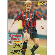 Autograph of Gordon Durie the Glasgow Rangers footballer. 